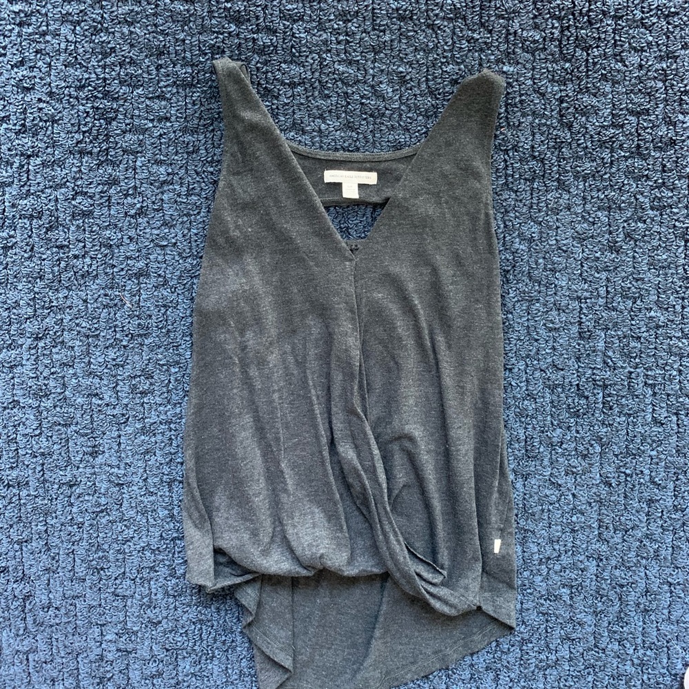 American Eagle Grey Scoop Tank